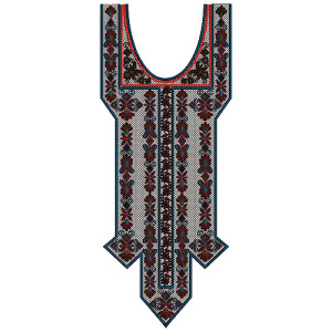10021 Neck Embroidery Design