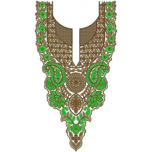 10029 Neck Embroidery Design