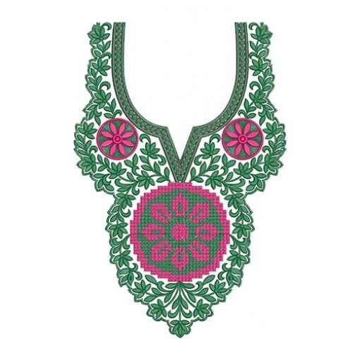 10031 Neck Embroidery Design
