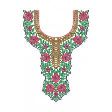 10091 Neck Embroidery Design