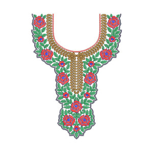 10091 Neck Embroidery Design