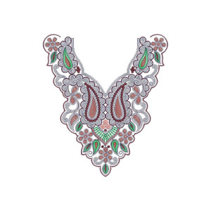 10092 Neck Embroidery Design