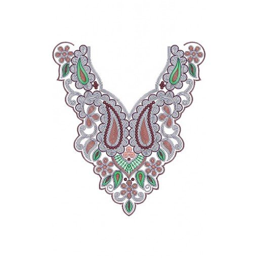 10092 Neck Embroidery Design