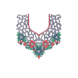 10094 Neck Embroidery Design