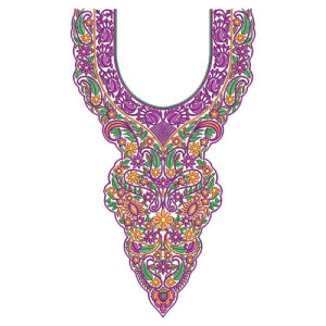 10096 Neck Embroidery Design