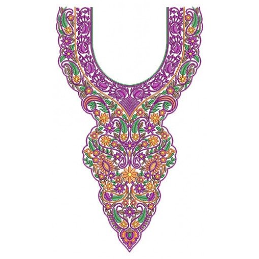10096 Neck Embroidery Design