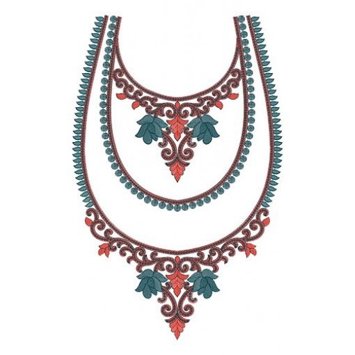 10098 Neck Embroidery Design