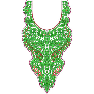 10099 Neck Embroidery Design