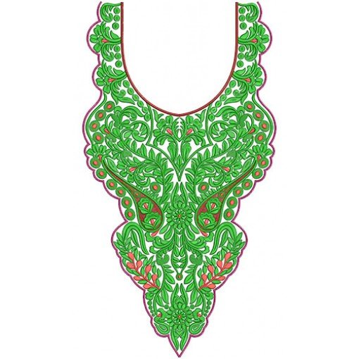 10099 Neck Embroidery Design