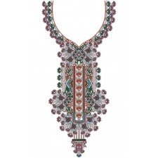 10117 Neck Embroidery Design