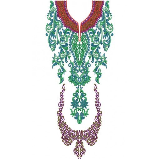 10173 Neck Embroidery Design