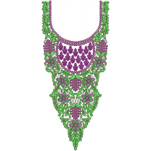 10256 Neck Embroidery Design