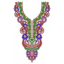 10257 Neck Embroidery Design
