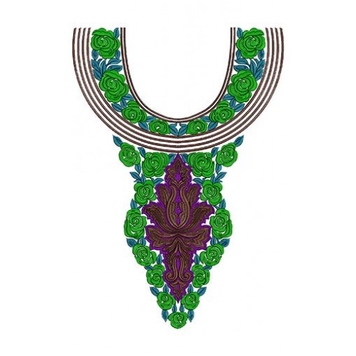 10386 Neck Embroidery Design