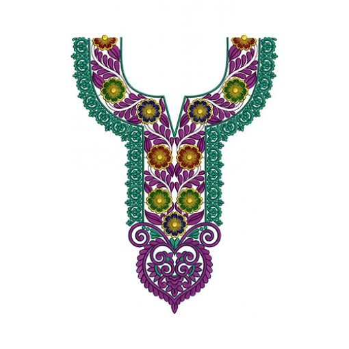 10387 Neck Embroidery Design