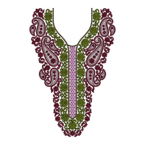 10389 Neck Embroidery Design