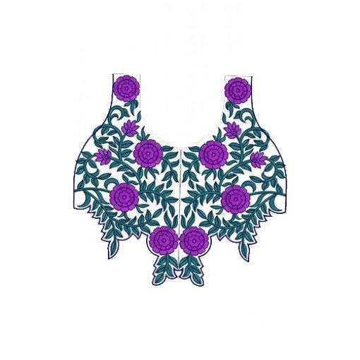 10410 Neck Embroidery Design