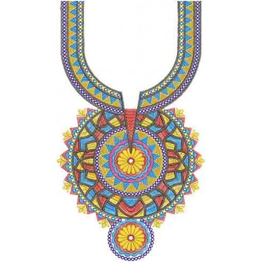 10417 Neck Embroidery Design