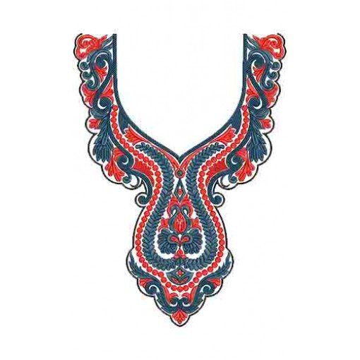 10420 Neck Embroidery Design
