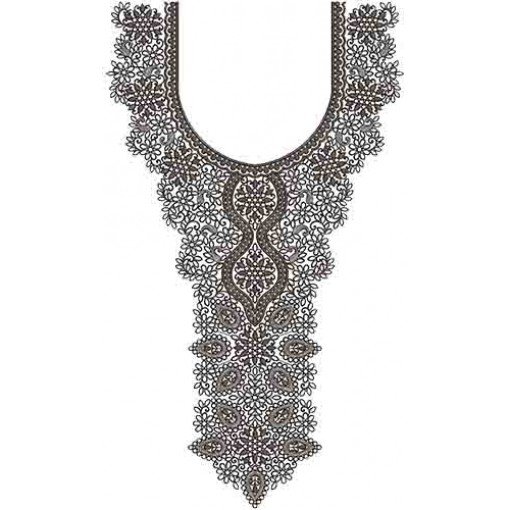 10423 Neck Embroidery Design