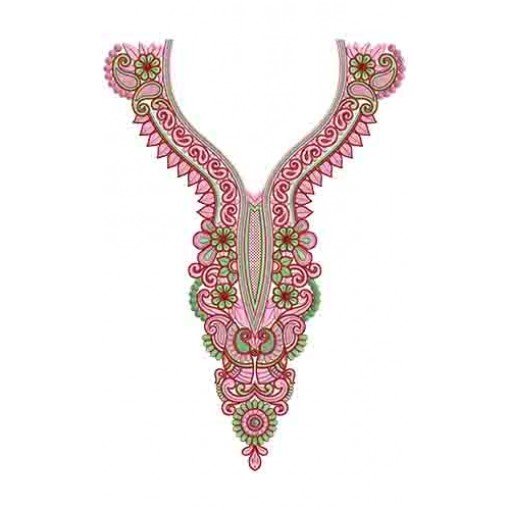 10428 Neck Embroidery Design