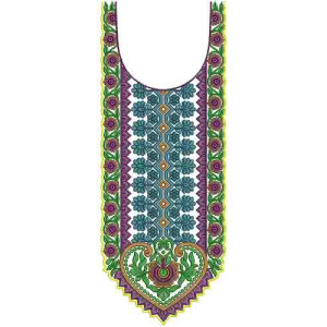 10429 Neck Embroidery Design