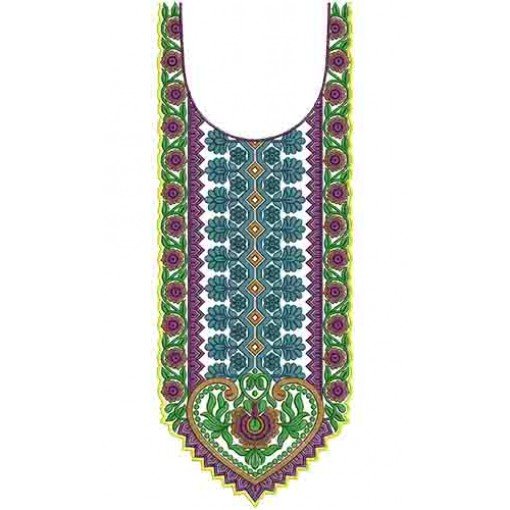 10429 Neck Embroidery Design