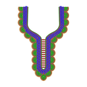 Neck Embroidery Design 11016