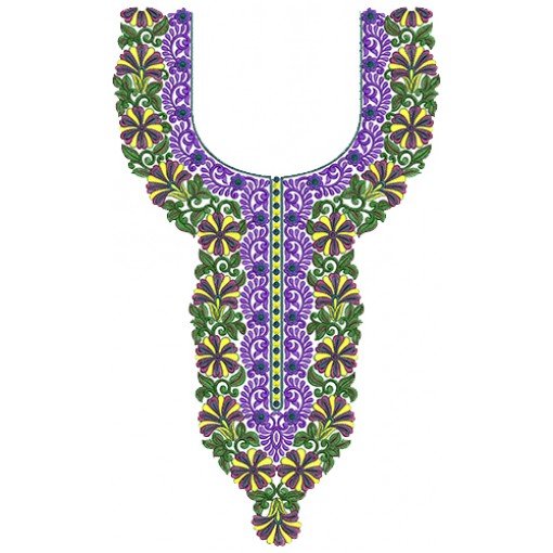 Neck Embroidery Design 11017