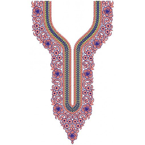 Neck Embroidery Design 11018