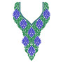 Tatami Stitch Neck Embroidery Design 11024