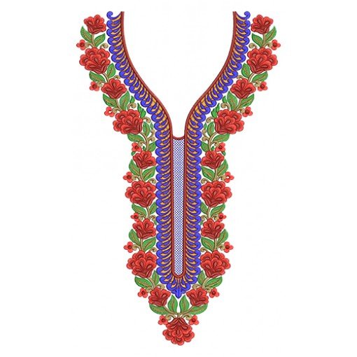 11187 Neck Embroidery Design