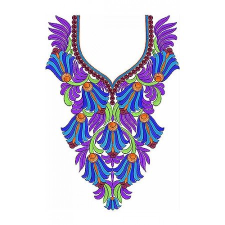 Dubai New Fashion 2014 Neck Embroidery Design