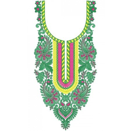 11353 Neck Embroidery Design