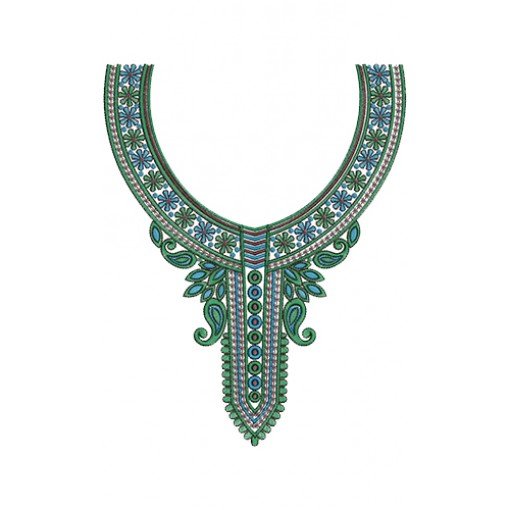 11556 Neck Embroidery Design