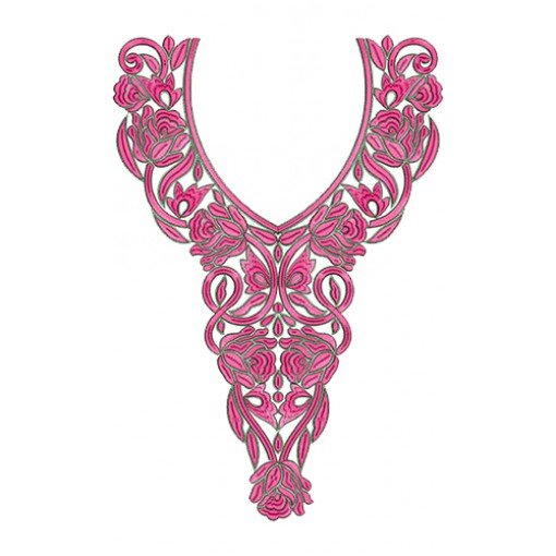 11557 Neck Embroidery Design