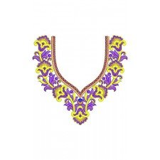 Embroidery Peplum Top Neck Embroidery Design