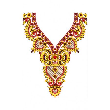 Mirror Neck Gala Embroidery Designs