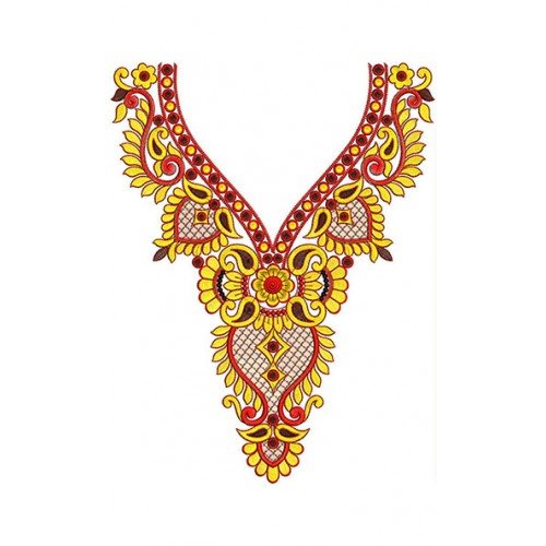 Mirror Neck Gala Embroidery Designs