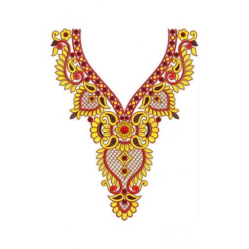 Mirror Neck Gala Embroidery Designs