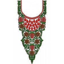 Creative Patterns Neck Embroidery Design 12523