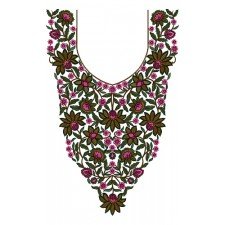 Floral Tatami Stitch Neck Design 12524