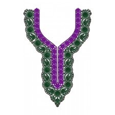 Traditional Hungarian Floral Neck Design 12533