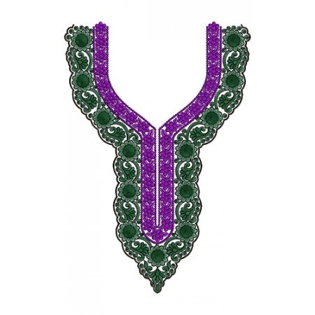 Traditional Hungarian Floral Neck Design 12533