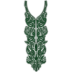 12538 Neck Embroidery Design