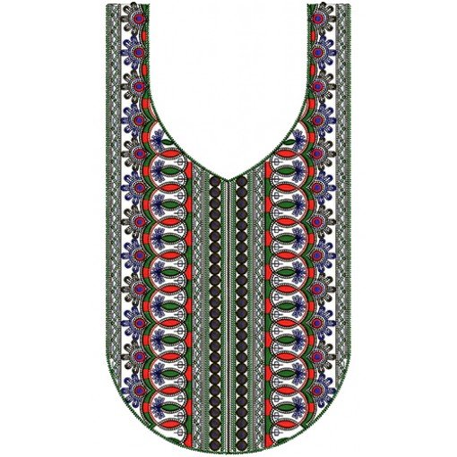 12539 Neck Embroidery Design