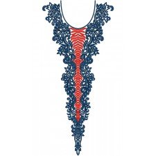 12547 Neck Embroidery Design