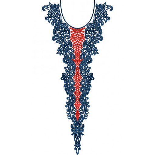 12547 Neck Embroidery Design