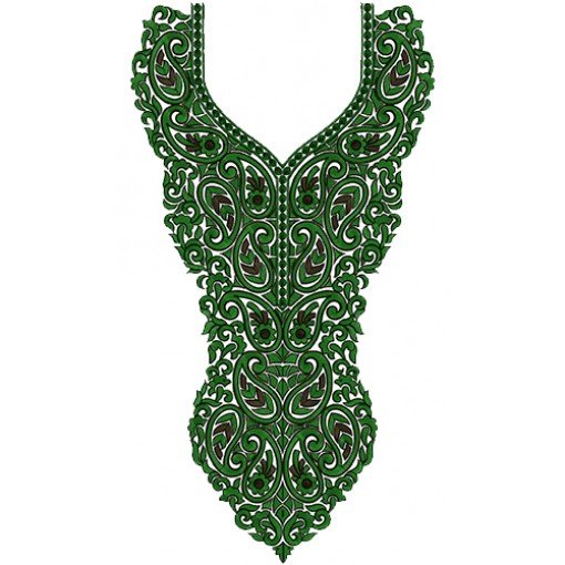 12553 Neck Embroidery Design