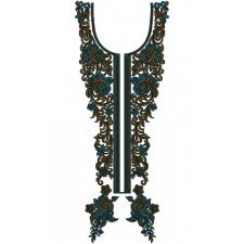 12557 Neck Embroidery Design